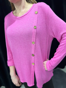 The Bella Button Front Top (various colours)