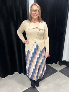 Extra Chic Missoni Print Pleat Skirt