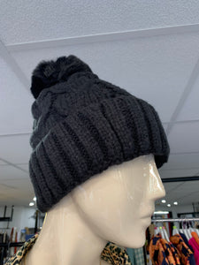 Chunky Cable Lined Bobble Hat (various colours)