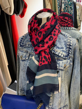 Load image into Gallery viewer, Animal Stripe Contrast Scarf (various colours)