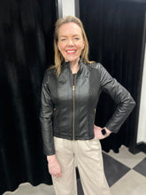 Load image into Gallery viewer, The Aniston Faux Leather Jacket (Black)