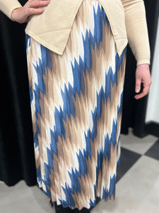 Extra Chic Missoni Print Pleat Skirt