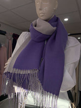 Load image into Gallery viewer, Contrast Cashmere Blend Scarf (various colours)