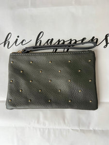 Leather Subtle Stud Pouch (various colours)