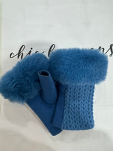 Load image into Gallery viewer, Faux Fur Edged Fingerless Gloves (various colours)