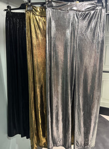 Anni Metallic Trousers (various colours) - chichappensboutique