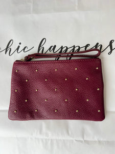 Leather Subtle Stud Pouch (various colours)