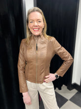 Load image into Gallery viewer, The Aniston Faux Leather Jacket (Brown)