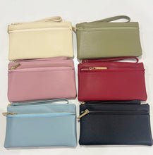 Load image into Gallery viewer, Double Zip Mini Clutch (various colours)