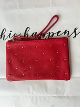 Load image into Gallery viewer, Leather Subtle Stud Pouch (various colours)