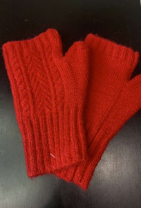 Fingerless Cable Gloves (various colours)