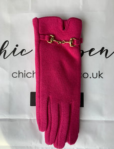 Buckle Detail Cashmere Blend Gloves (various colours)