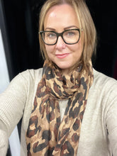 Load image into Gallery viewer, Spring Leopard Lightweight Scarf (various colours)