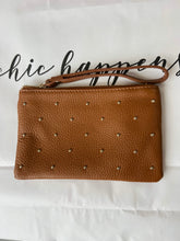 Load image into Gallery viewer, Leather Subtle Stud Pouch (various colours)