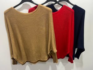 Super Soft Fine Batwing Knit (various colours)