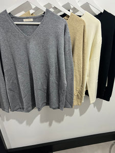 The Hazel Button Knit (various colours)