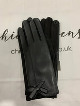 Load image into Gallery viewer, Bow Detail Faux Leather Gloves (various colours)