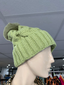 Chunky Cable Lined Bobble Hat (various colours)