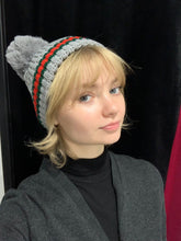 Load image into Gallery viewer, The Gia Grey Bobble Hat