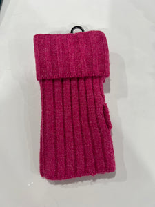 Ribbed Fingerless Cashmere Blend Gloves (various colours)