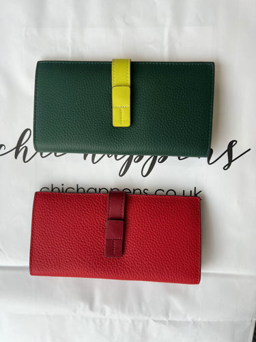 Leather Contrast Wallet (various colours)