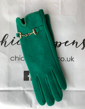 Load image into Gallery viewer, Buckle Detail Cashmere Blend Gloves (various colours)