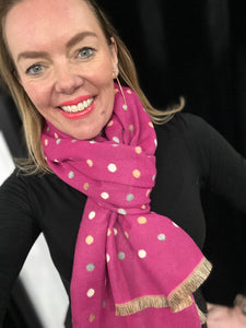 Polka Dot Cosy Scarf (various colours)