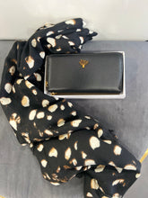 Load image into Gallery viewer, MD Cedar Leather Wallet &amp; Wild Spots Cashmere Blend Scarf