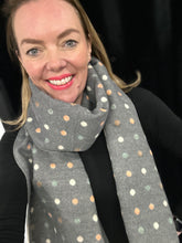 Load image into Gallery viewer, Polka Dot Cosy Scarf (various colours)