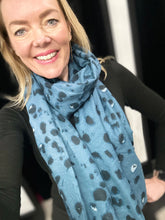 Load image into Gallery viewer, Wild Spots Cashmere Blend Scarf (various colours)