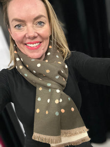 Polka Dot Cosy Scarf (various colours)