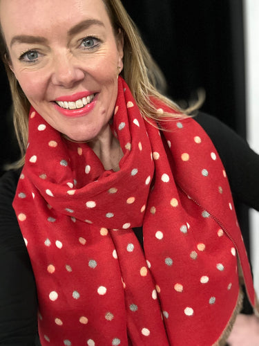 Polka Dot Cosy Scarf (various colours)