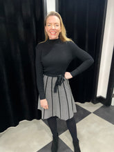 Load image into Gallery viewer, Black Chevron Jumper Dress