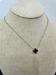 Single Clover Cleef Necklace (various colours)