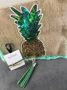 MD Sequin Pineapple Bag, Wild Side Bangles, Tassel Keyring