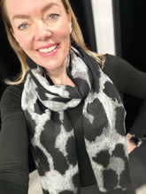 Load image into Gallery viewer, Leopard Smudge Scarf (various colours)