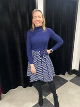 Load image into Gallery viewer, Navy Mermaid Jumper Dress