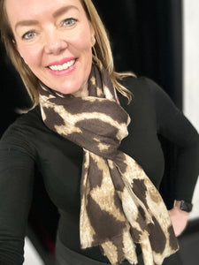 Leopard Smudge Scarf (various colours)