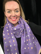 Load image into Gallery viewer, Polka Dot Cosy Scarf (various colours)