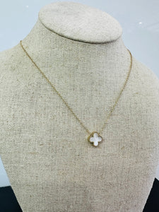 Single Clover Cleef Necklace (various colours)