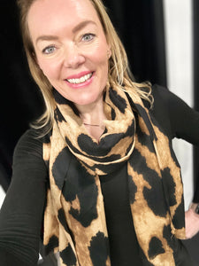 Leopard Smudge Scarf (various colours)