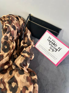 MD Spring Lightweight Leopard Scarf, Clutch & Bracelet