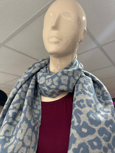 Leopard Print Cashmere Blend Supersoft Scarf (various colours)