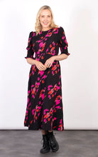 Load image into Gallery viewer, Abstract Animal Fuchsia Tea Dress