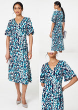 Load image into Gallery viewer, The Julianne Midi (navy and teal)