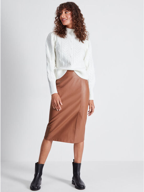 Faux Leather Pencil Skirt (various colours) - chichappensboutique