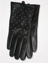 Load image into Gallery viewer, Black Leather Stud Gloves - chichappensboutique