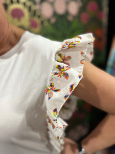 Rainbow Frill sleeve T-shirt - chichappensboutique