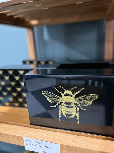 Bee Glass Jewellery Box (2 designs) - chichappensboutique